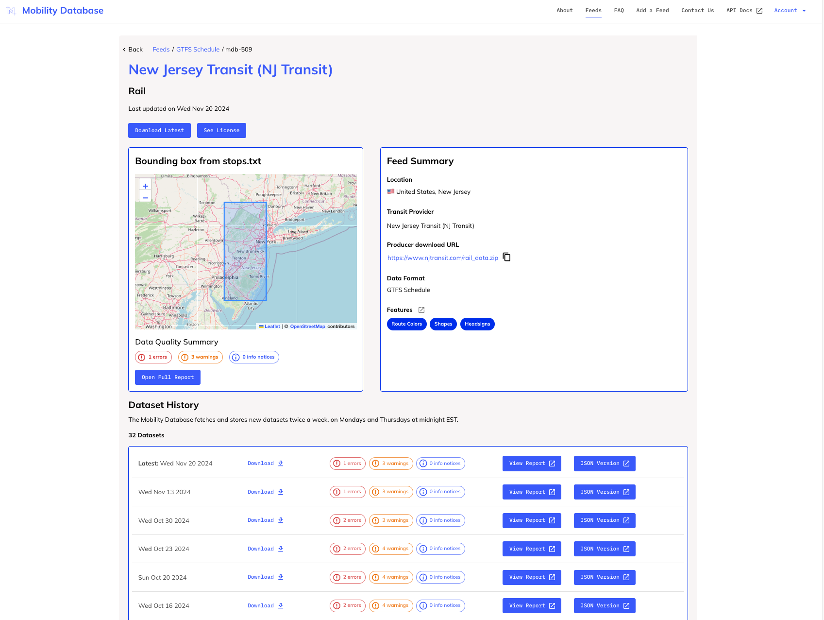 Mobility Database